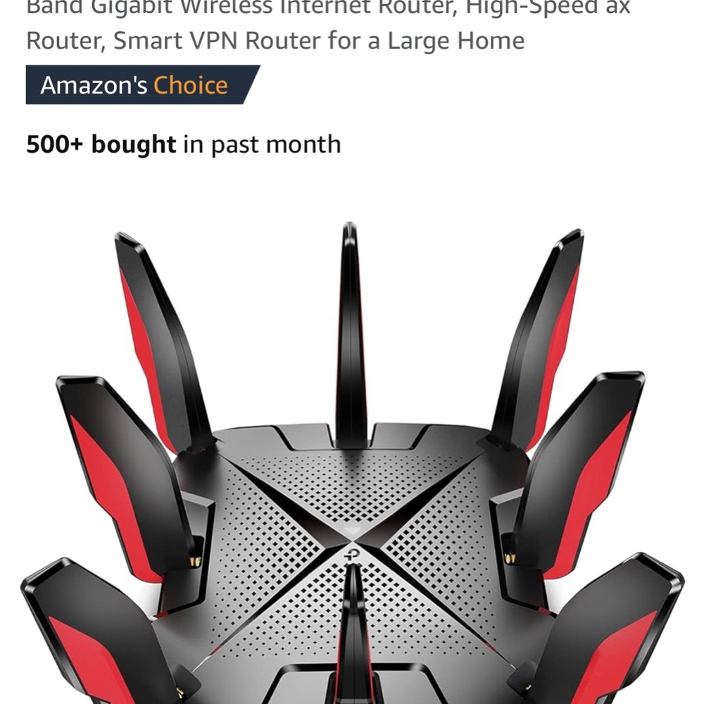 Dual-Band Wireless Router in Black and Red